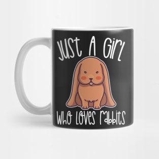 Just A Girl Who Loves Rabbits Gift graphic Mug